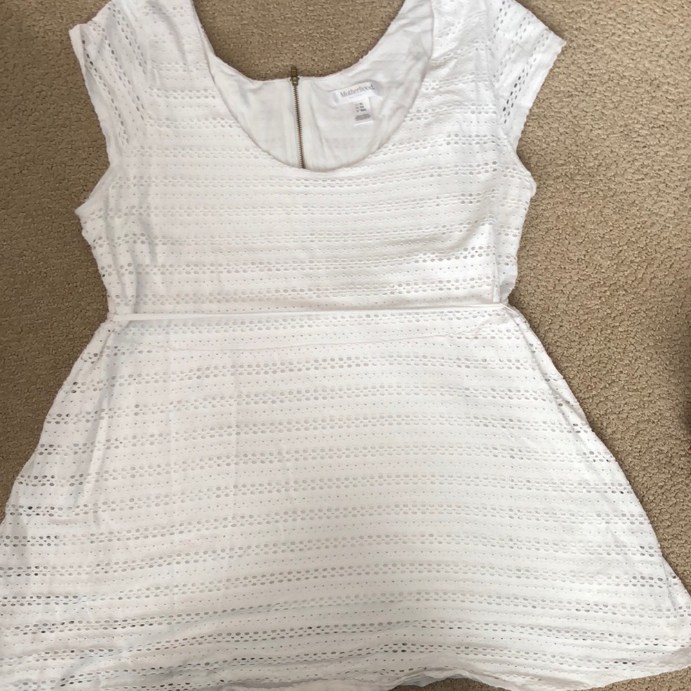 White Maternity Shirt Sleeve Shirt
